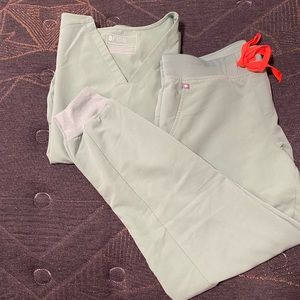 Figs Jade Green Scrub Set